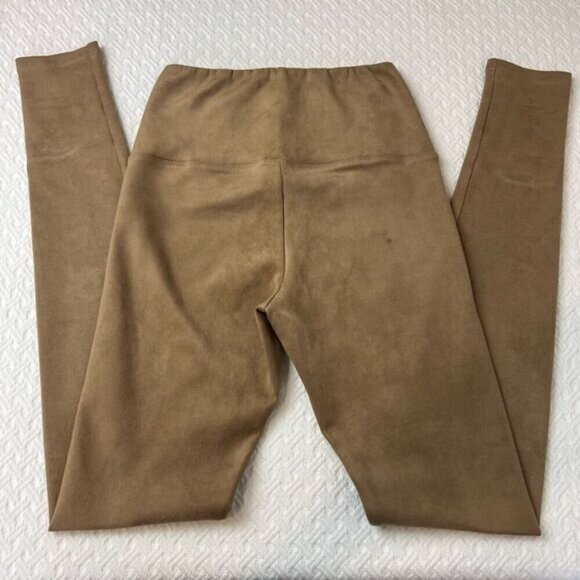Aritzia Wilfred Free Daria Vegan Faux Suede Tan Beige Leggings Women’s Small - Picture 5 of 9